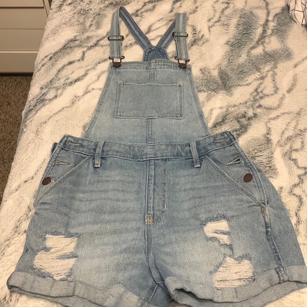 blue jean size XS Hollister overalls